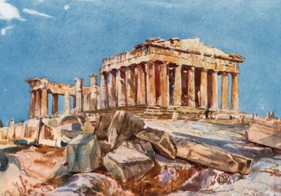 Der Parthenon vom nördlichen Ende des östlichen Portikus der Propyläen von John Fulleylove